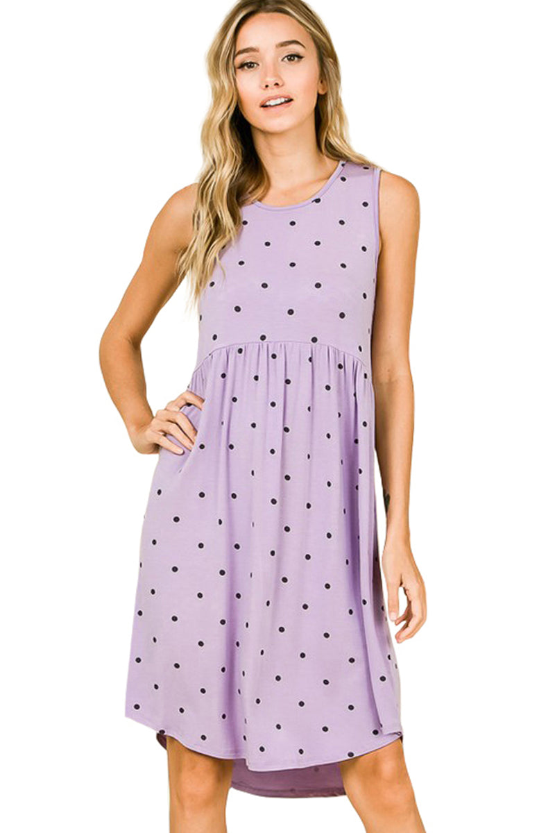 High Waist Polka Dot Dress