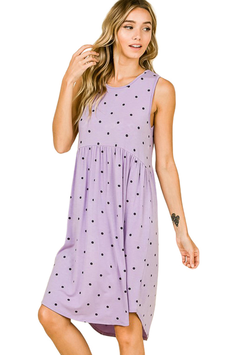 High Waist Polka Dot Dress