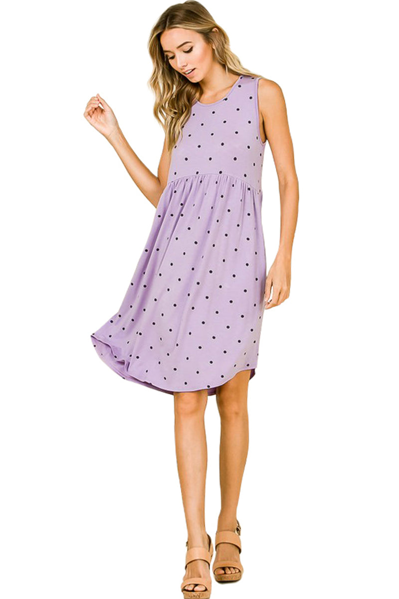 High Waist Polka Dot Dress
