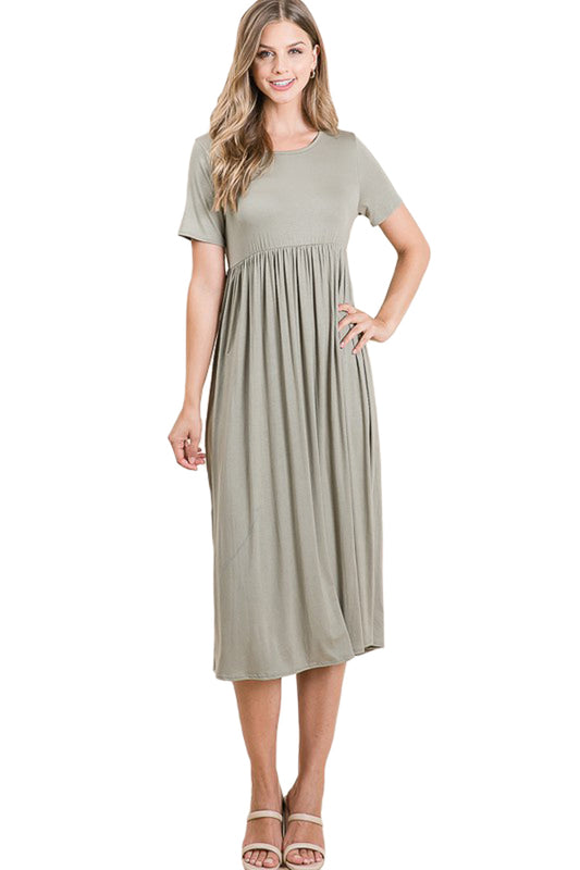 Short Sleeve Midi Dress