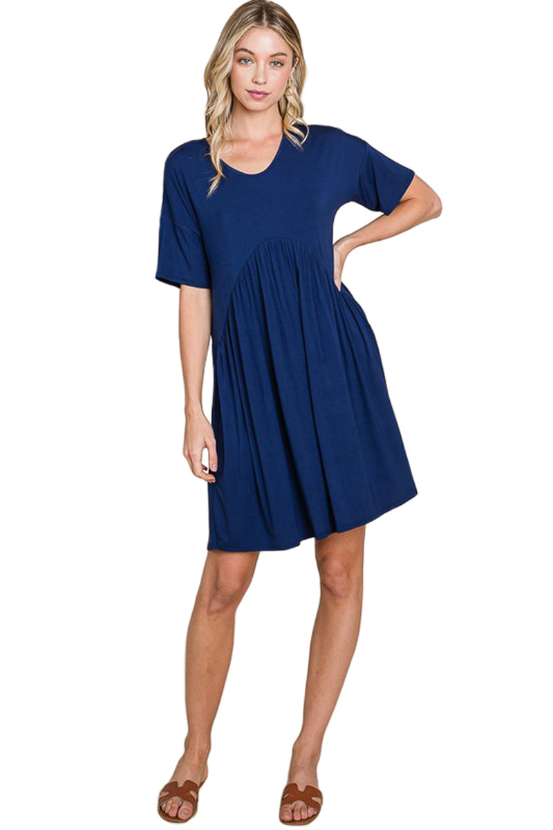 Loose Fit Dress with Gathering Detail