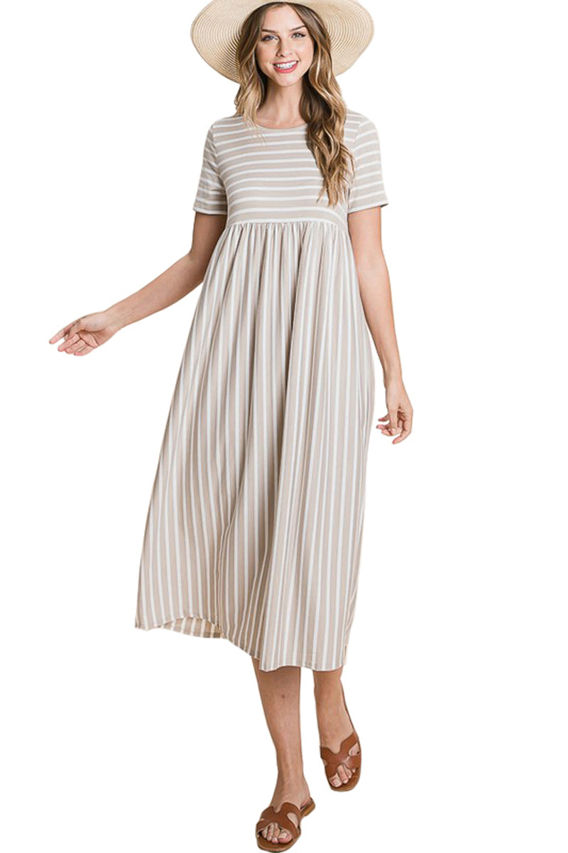Striped Midi Dress