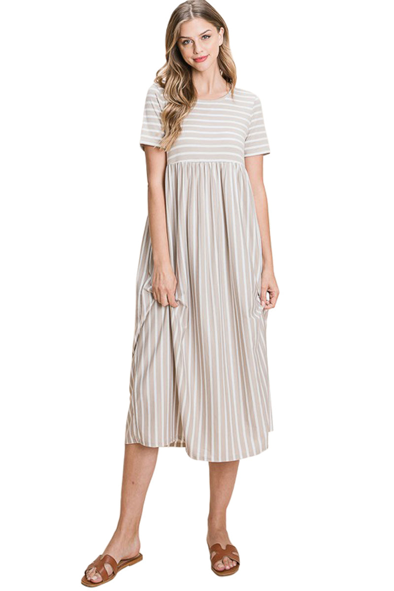 Striped Midi Dress