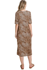 Leopard Print Midi Dress