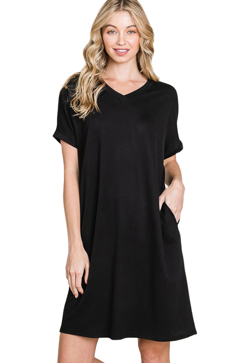 Baby Terry V-Neck Dress