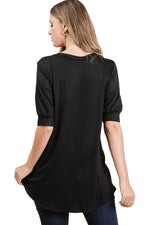 Faux Button Detail Tunic