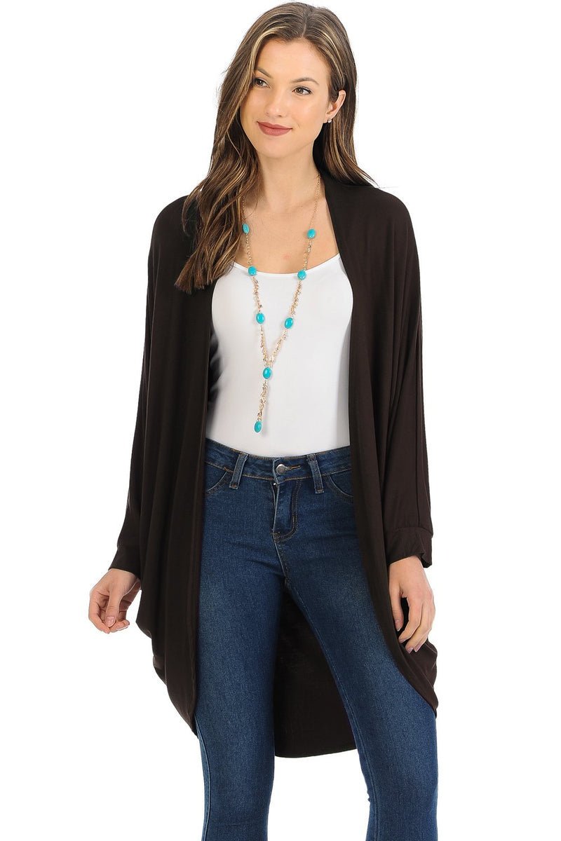 Jersey Batwing Sleeve Cardigan