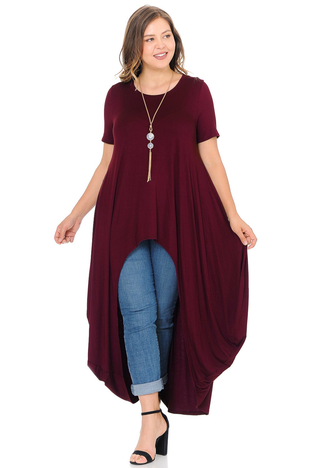 High-Low Maxi Top Plus Size