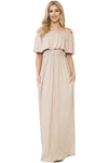 Off Shoulder Maxi Dress with Pockets