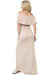 Off Shoulder Maxi Dress with Pockets