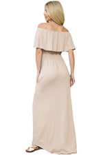 Off Shoulder Maxi Dress with Pockets