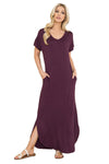 Short Sleeve Maxi Dress with Pockets