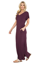 Short Sleeve Maxi Dress with Pockets