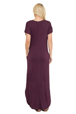 Short Sleeve Maxi Dress with Pockets