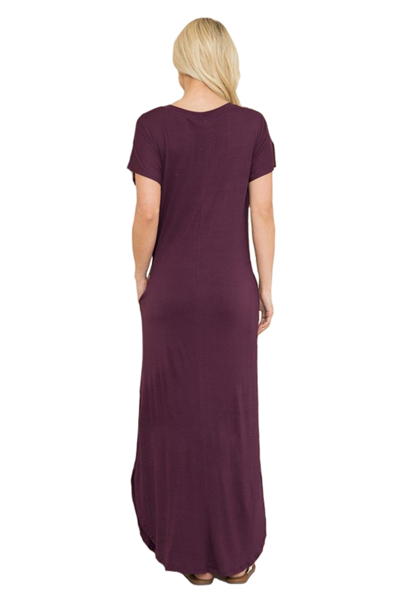 Short Sleeve Maxi Dress with Pockets