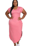Cap Sleeve Maxi Dress Plus Size
