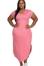 Cap Sleeve Maxi Dress Plus Size