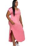 Cap Sleeve Maxi Dress Plus Size