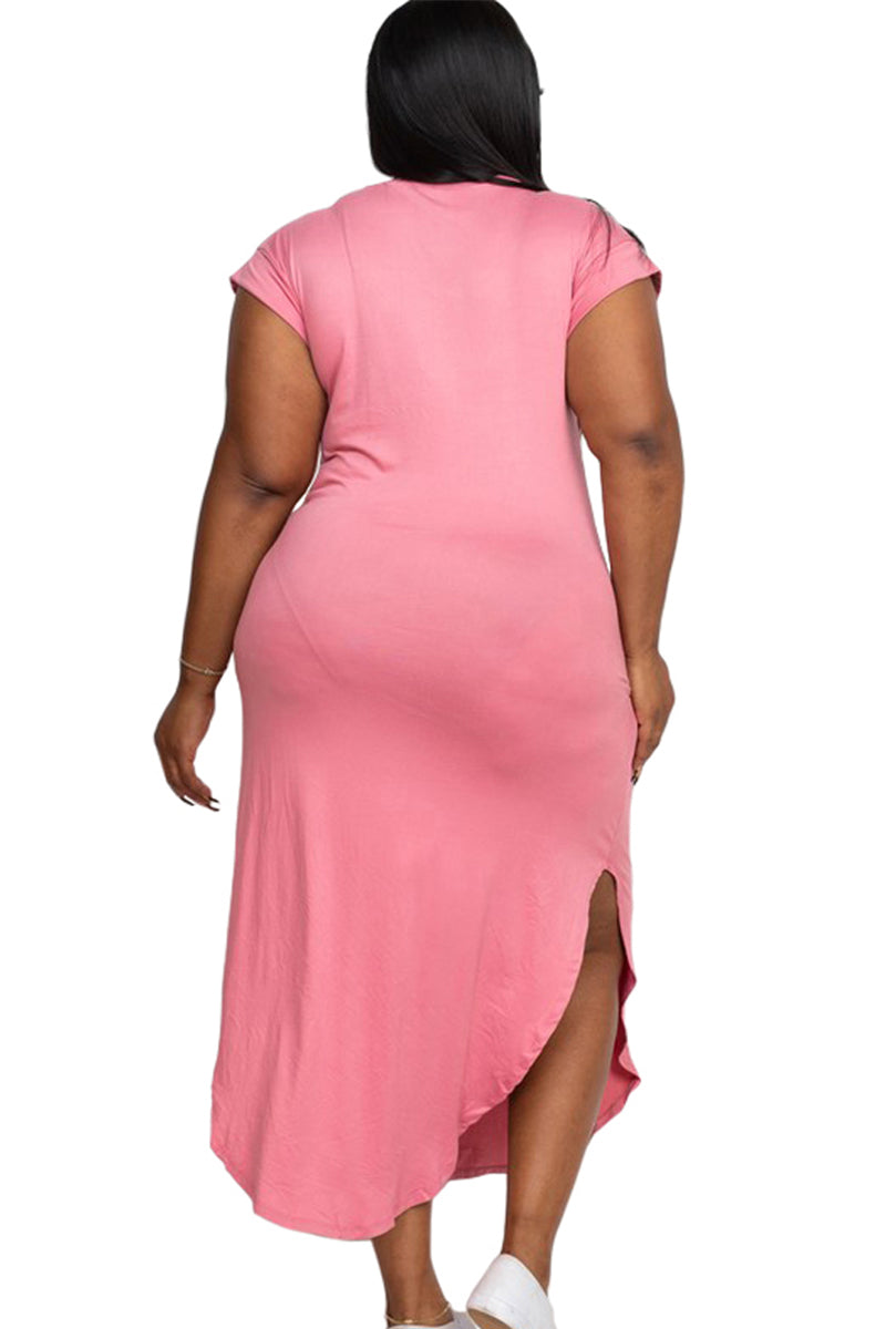 Cap Sleeve Maxi Dress Plus Size