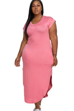 Cap Sleeve Maxi Dress Plus Size