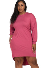 High-Low Mini Dress Plus Size