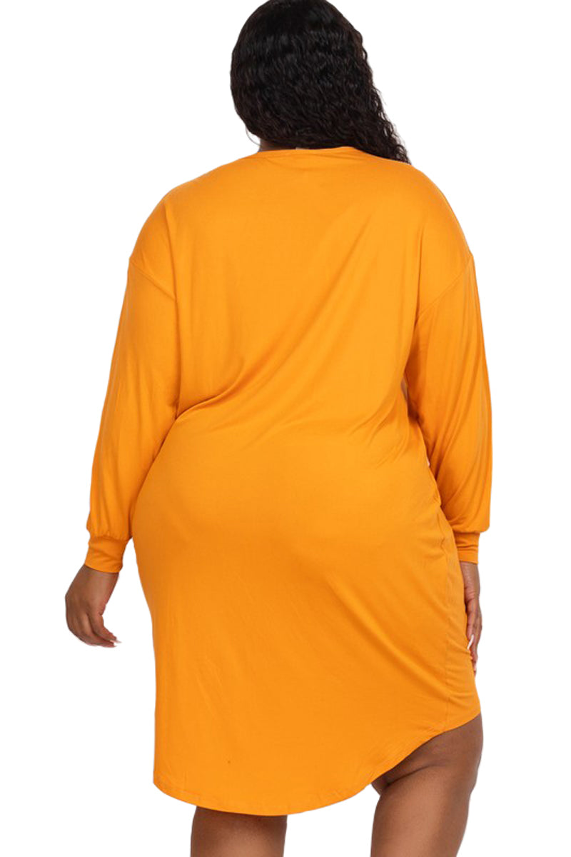 High-Low Mini Dress Plus Size