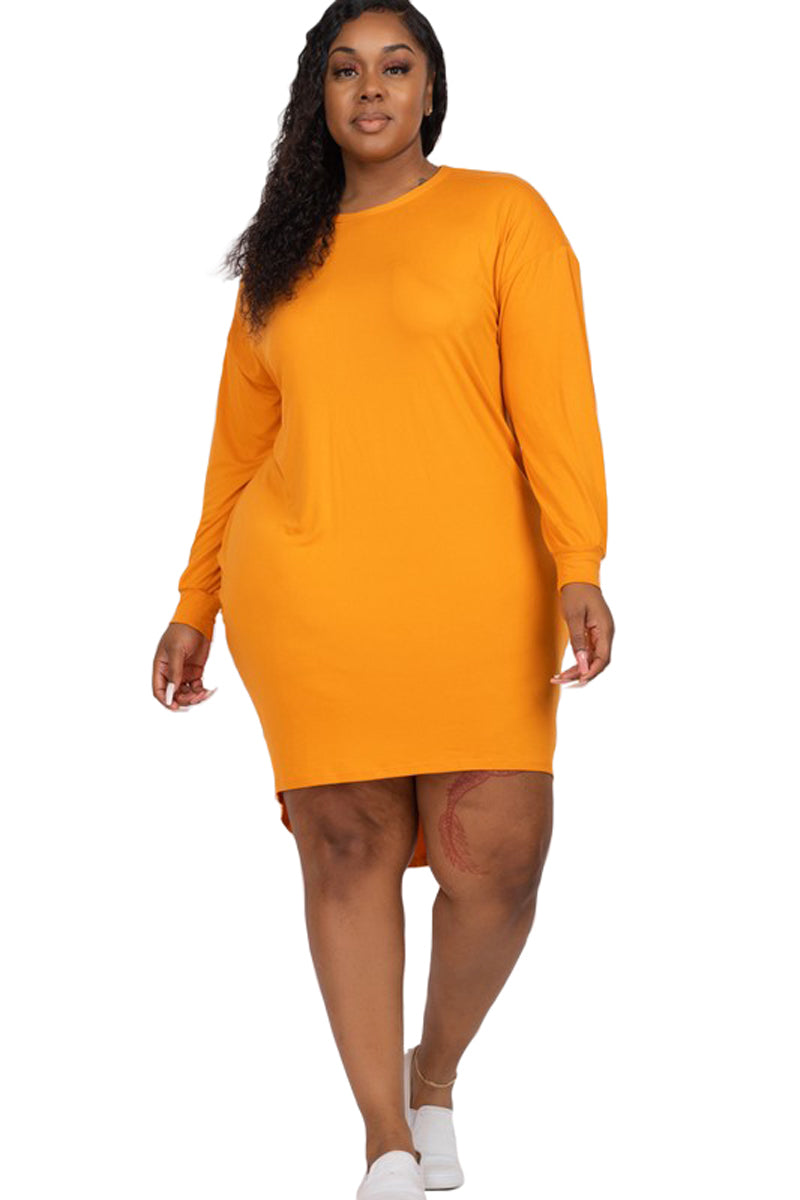 High-Low Mini Dress Plus Size