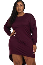 High-Low Mini Dress Plus Size
