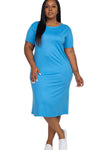 Short Sleeve T-Shirt Dress Plus Size