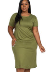 Short Sleeve T-Shirt Dress Plus Size