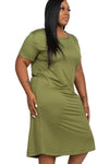 Short Sleeve T-Shirt Dress Plus Size