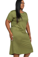 Short Sleeve T-Shirt Dress Plus Size
