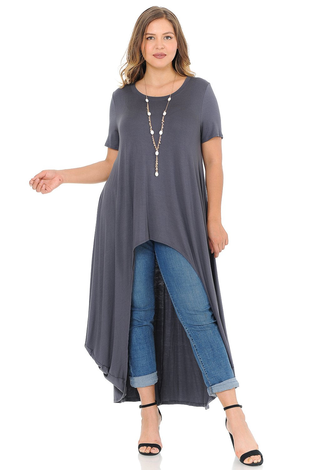 High-Low Maxi Top Plus Size