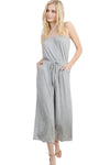 Strapless Tube Culottes Jumpsuit