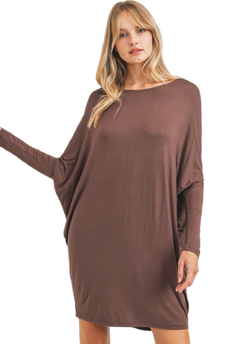 Dolman Sleeve Jersey Dress