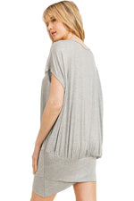 Overlapping Hem Jersey Knit