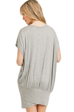 Overlapping Hem Jersey Knit