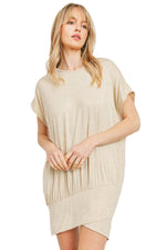 Overlapping Hem Jersey Knit