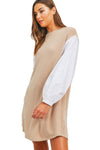 Balloon Sleeve French Terry Dress