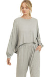 Balloon Sleeve Jersey Knit Top