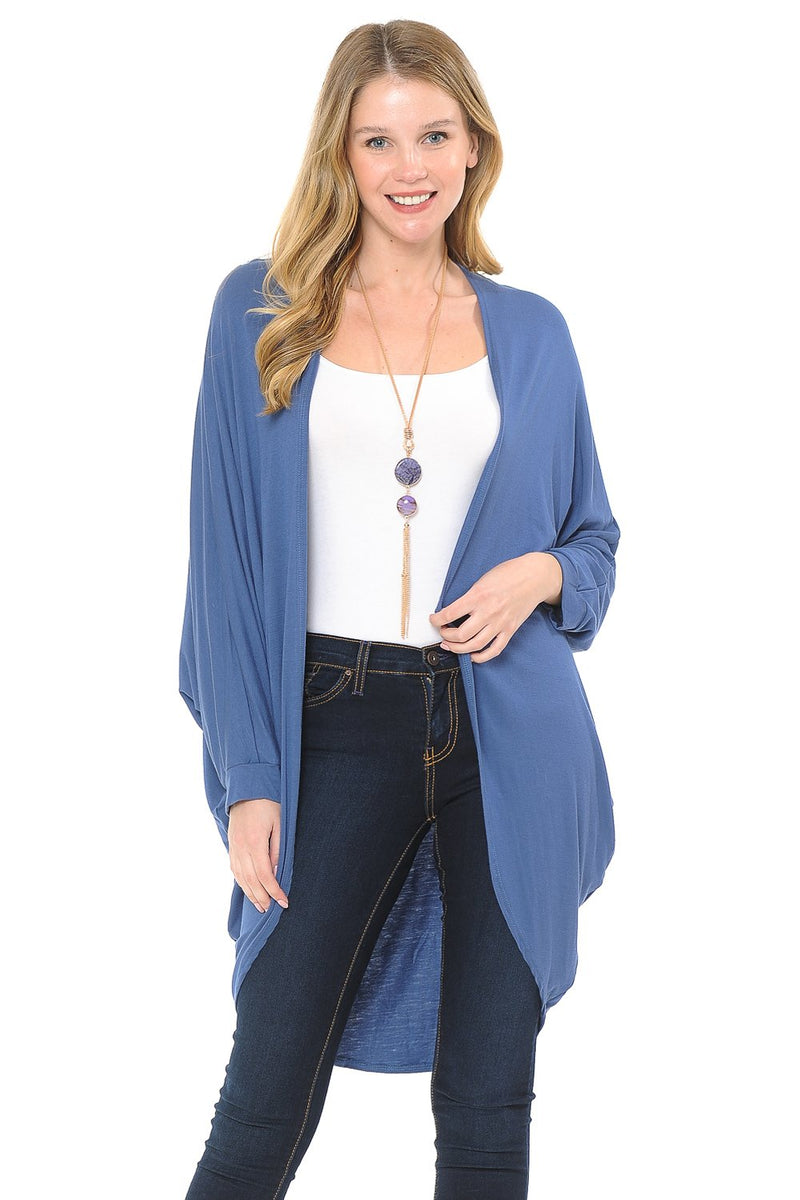Jersey Batwing Sleeve Cardigan