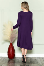 Bishop Sleeve Midi Dress