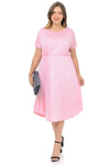 Midi Dress with Pockets and Elastic Waist Plus Size