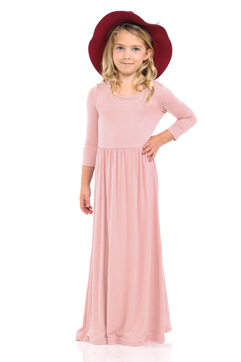 Fit and Flare Maxi Solid Dress
