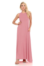 Sleeveless Maxi Dress with Pockets