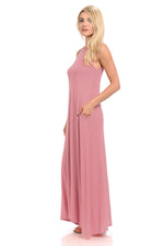 Sleeveless Maxi Dress with Pockets