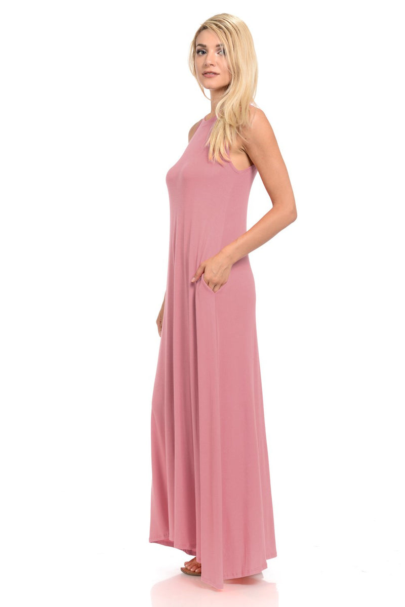 Sleeveless Maxi Dress with Pockets