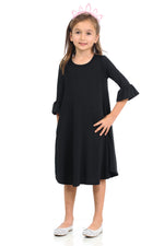 Bell Sleeve Trapeze Dress