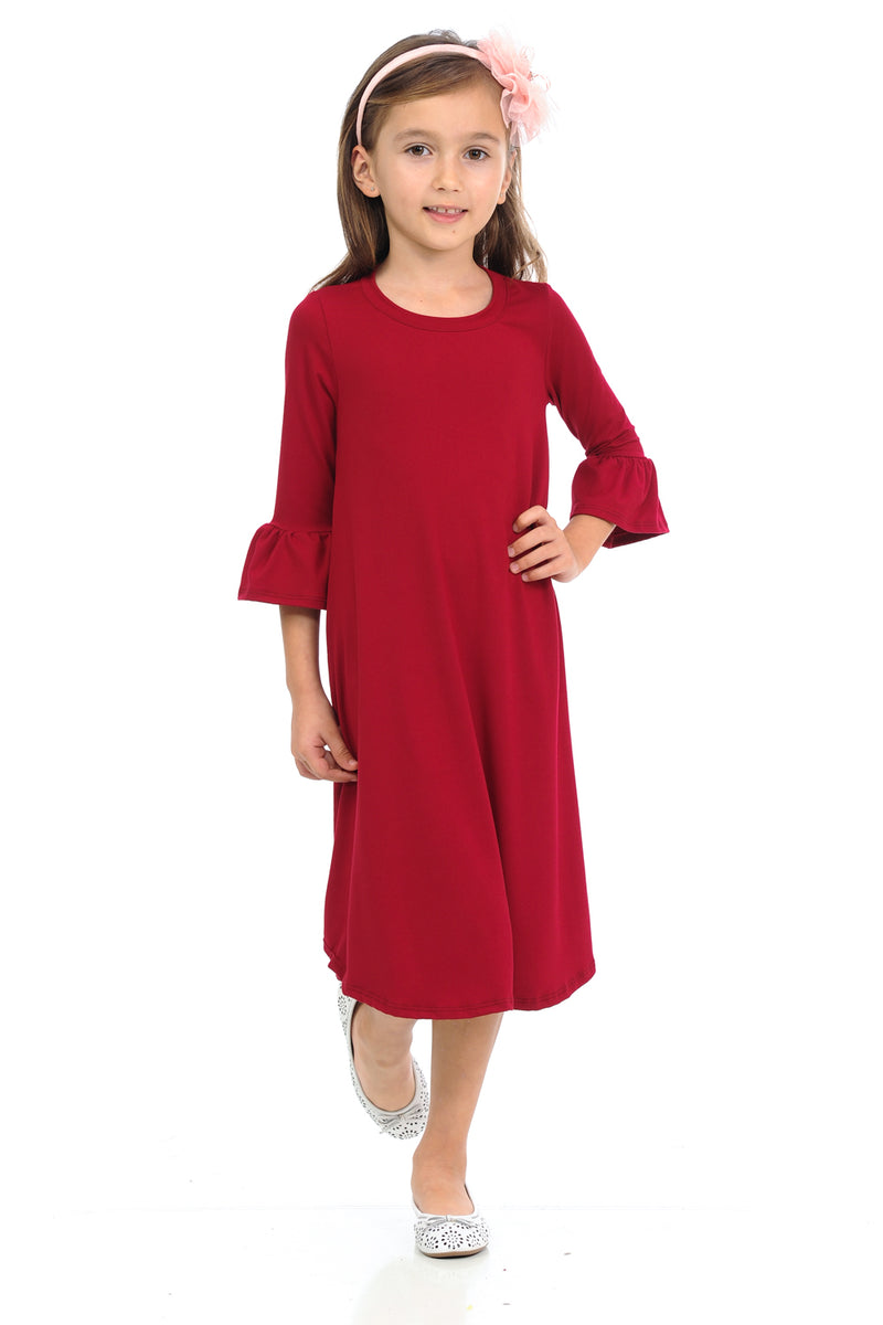Bell Sleeve Trapeze Dress