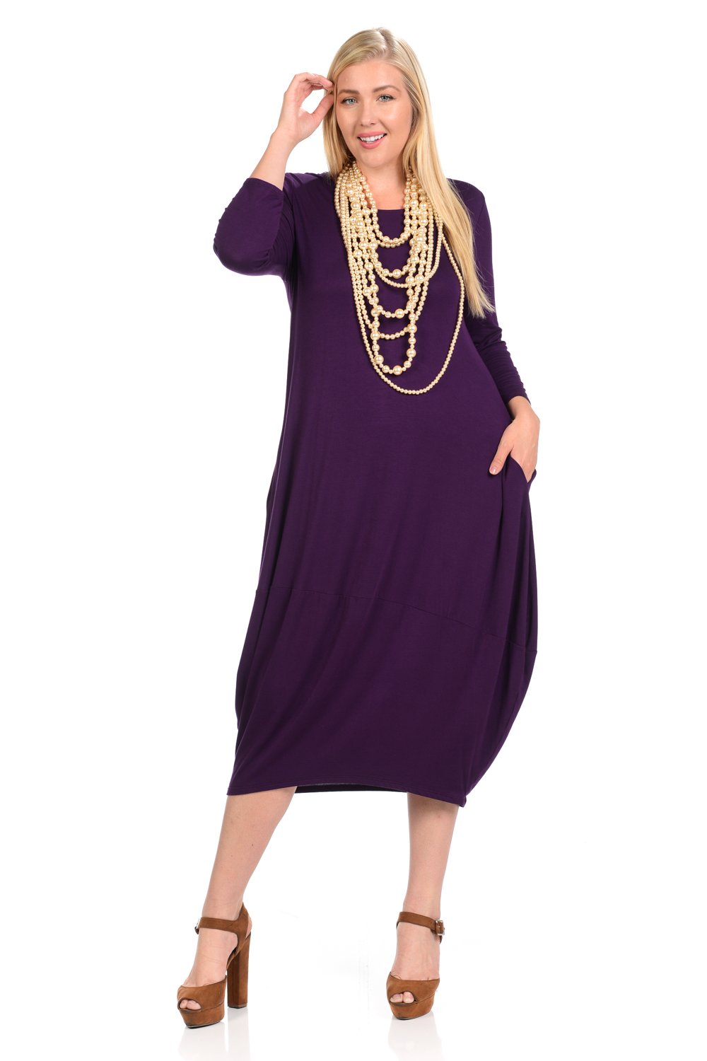 Cocoon Midi Dress Plus Size